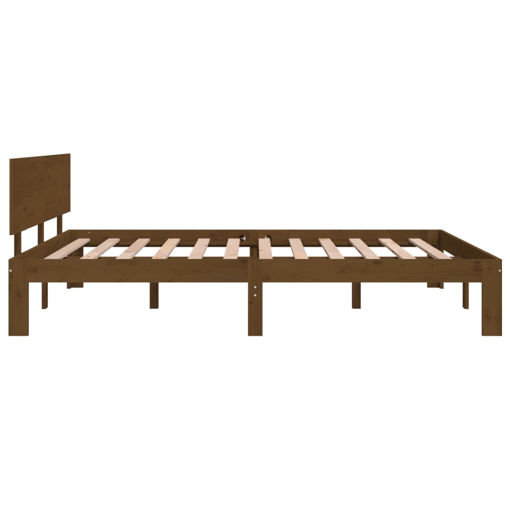 Bedframe Massief Grenenhout Honingbruin 140X190 Cm