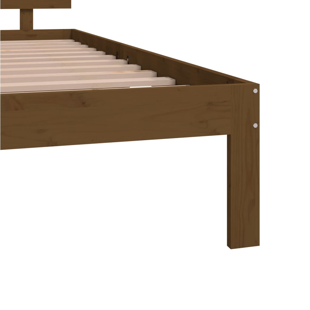 Bedframe Massief Grenenhout Honingbruin 140X190 Cm
