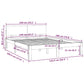 Bedframe Massief Grenenhout Zwart 140X190 Cm