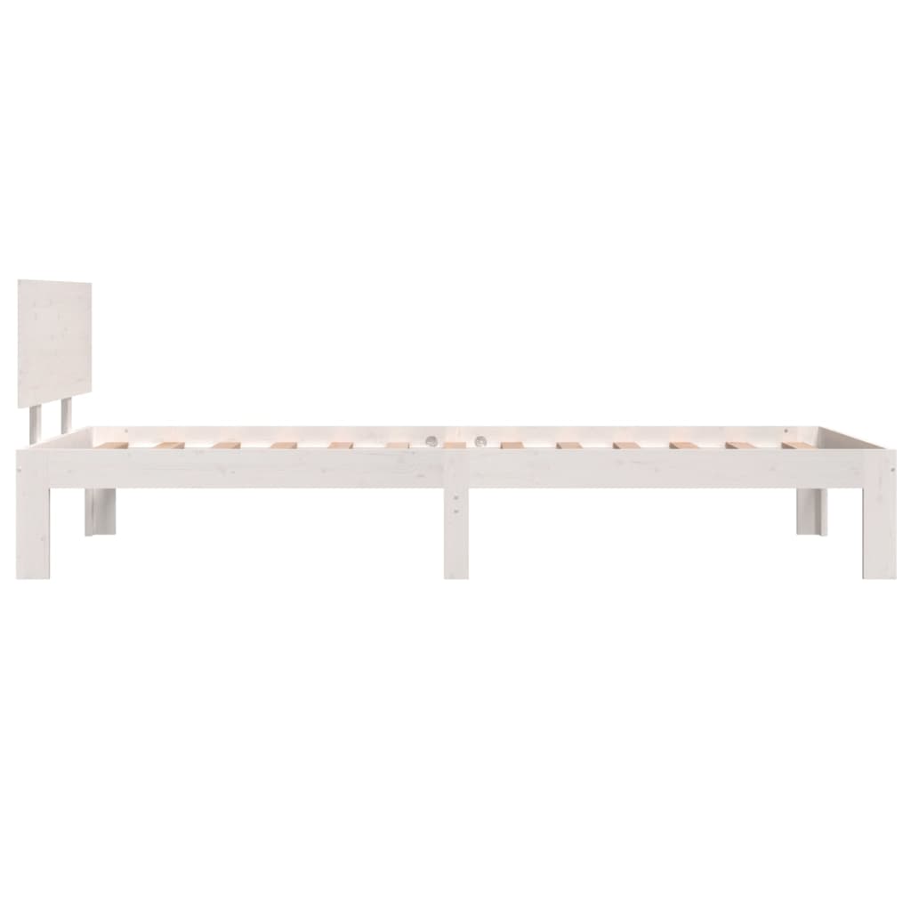 Bedframe Massief Grenenhout Wit 90X200 Cm