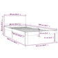 Bedframe Massief Grenenhout Wit 90X200 Cm