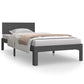 Bedframe Massief Grenenhout Grijs 90X200 Cm