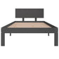 Bedframe Massief Grenenhout Grijs 90X200 Cm