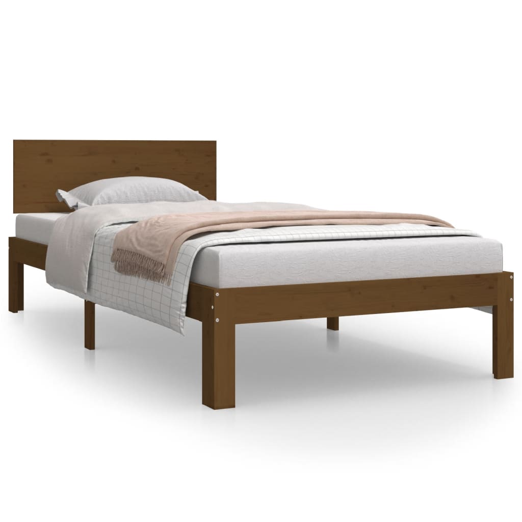 Bedframe Massief Grenenhout Honingbruin 90X200 Cm