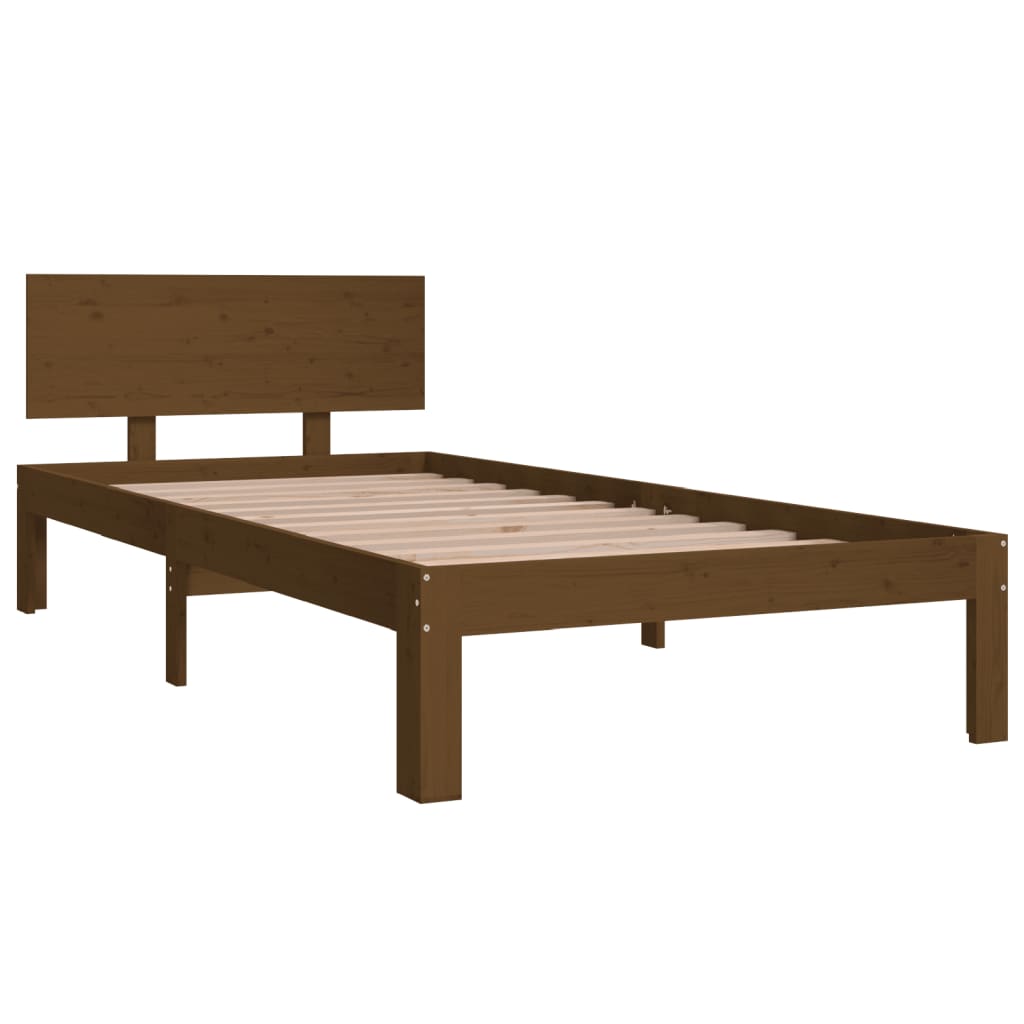 Bedframe Massief Grenenhout Honingbruin 90X200 Cm