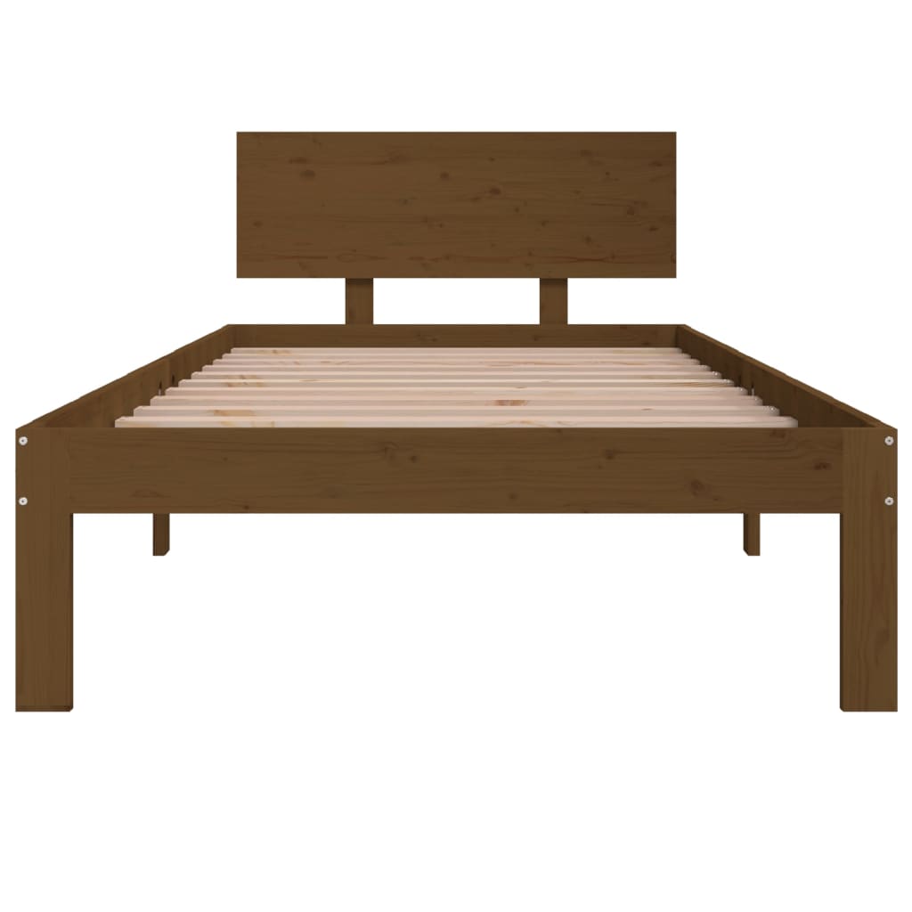 Bedframe Massief Grenenhout Honingbruin 90X200 Cm