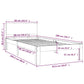 Bedframe Massief Grenenhout Honingbruin 90X200 Cm