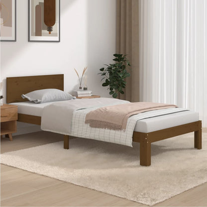 Bedframe Massief Grenenhout Honingbruin 90X200 Cm