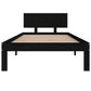 Bedframe Massief Grenenhout Zwart 90X200 Cm