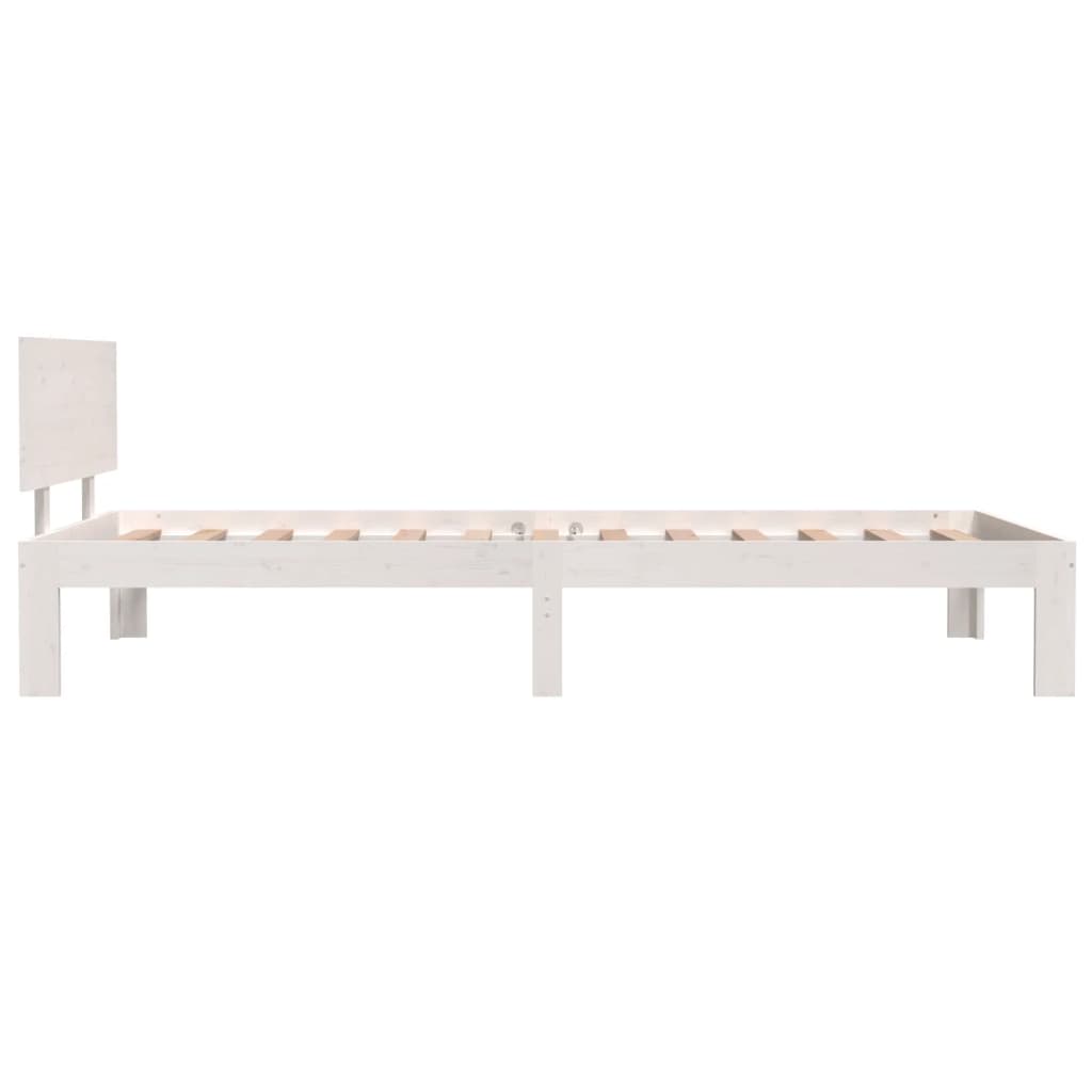 Bedframe Massief Grenenhout Wit 100X200 Cm