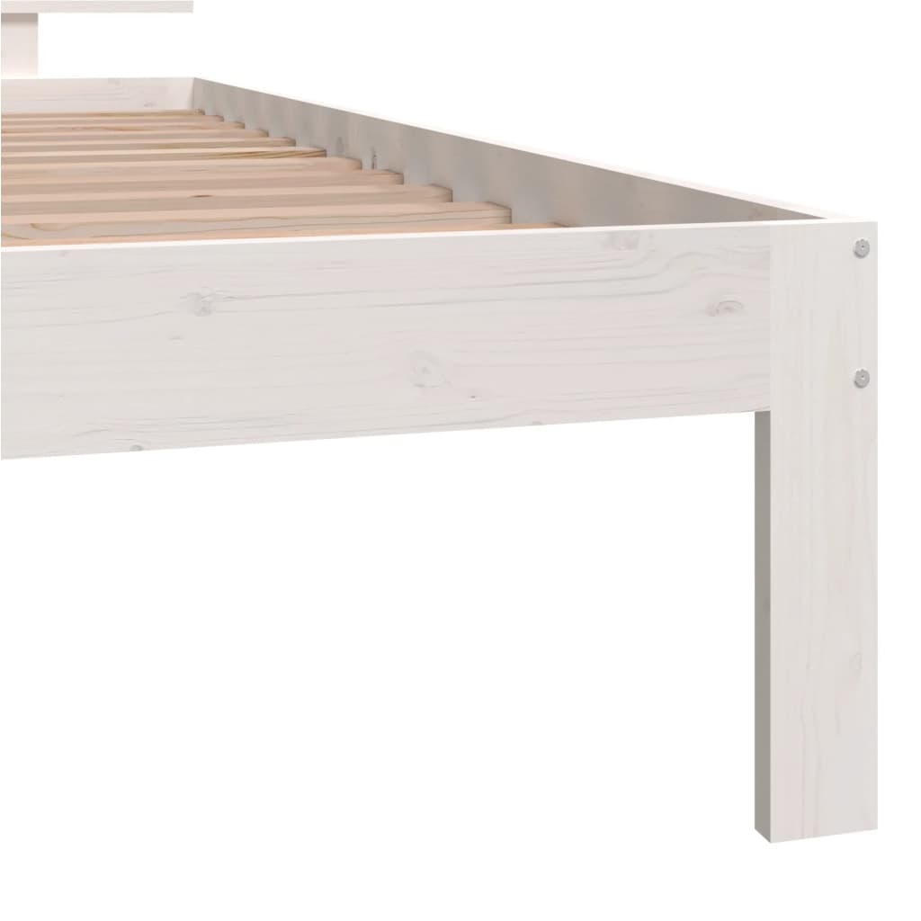 Bedframe Massief Grenenhout Wit 100X200 Cm