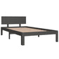 Bedframe Massief Grenenhout Grijs 100X200 Cm