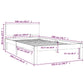 Bedframe Massief Grenenhout Grijs 100X200 Cm