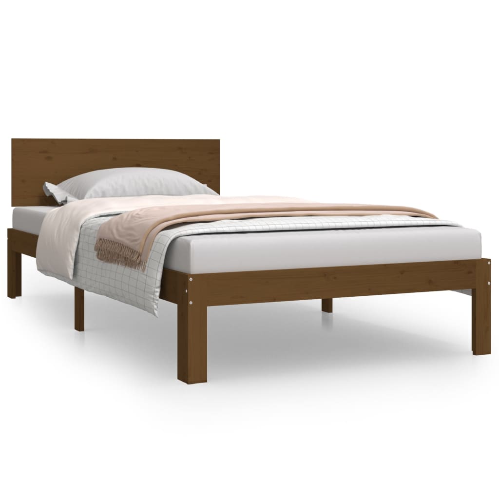 Bedframe Massief Grenenhout Honingbruin 100X200 Cm