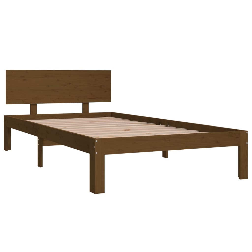 Bedframe Massief Grenenhout Honingbruin 100X200 Cm