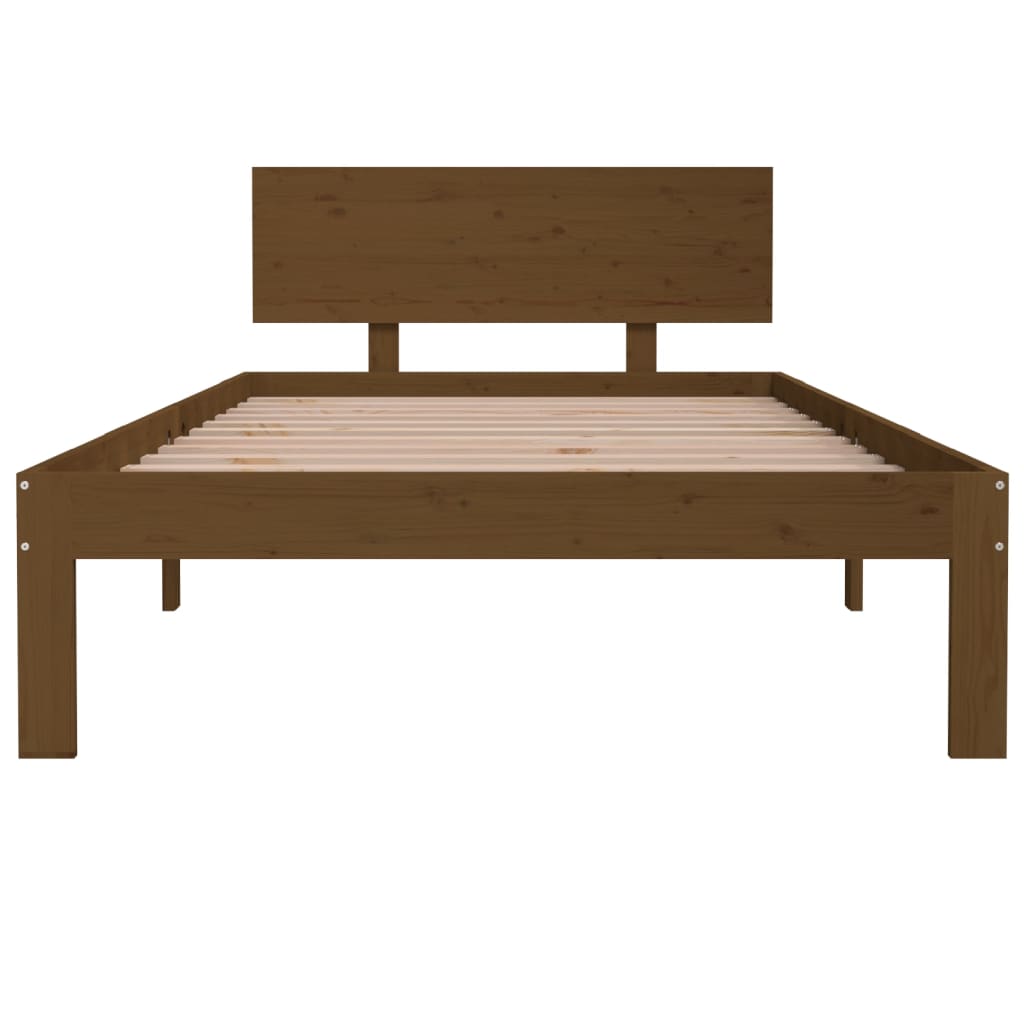 Bedframe Massief Grenenhout Honingbruin 100X200 Cm