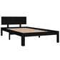 Bedframe Massief Grenenhout Zwart 100X200 Cm