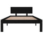 Bedframe Massief Grenenhout Zwart 100X200 Cm