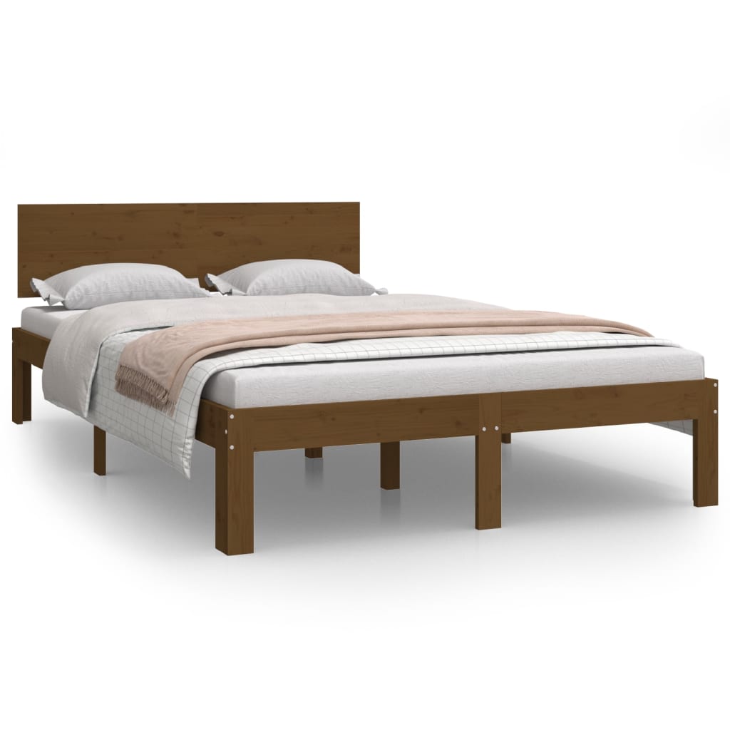 Bedframe Massief Grenenhout Honingbruin 120X200 Cm