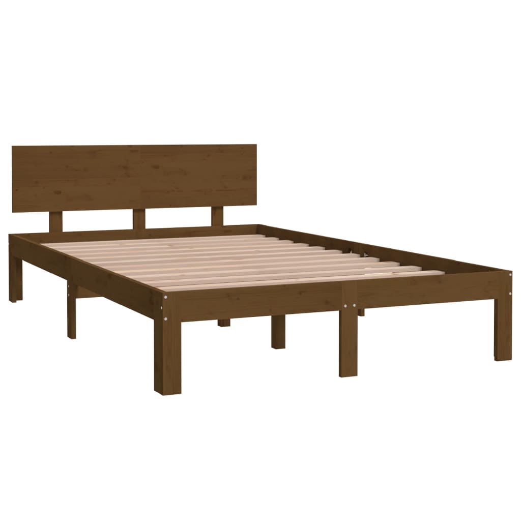 Bedframe Massief Grenenhout Honingbruin 120X200 Cm