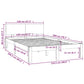 Bedframe Massief Grenenhout Honingbruin 120X200 Cm