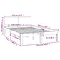 Bedframe Massief Grenenhout Zwart 120X200 Cm