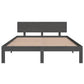 Bedframe Massief Grenenhout Grijs 140X200 Cm