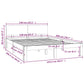 Bedframe Massief Grenenhout Grijs 140X200 Cm