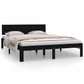 Bedframe Massief Grenenhout Zwart 140X200 Cm