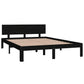 Bedframe Massief Grenenhout Zwart 140X200 Cm