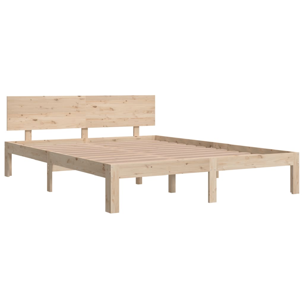 Bedframe Massief Hout 150X200 Cm 5Ft King Size