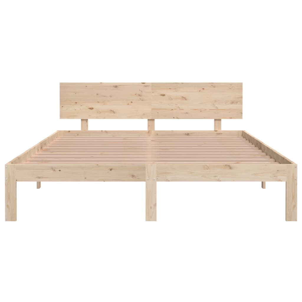 Bedframe Massief Hout 150X200 Cm 5Ft King Size