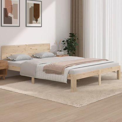 Bedframe Massief Hout 150X200 Cm 5Ft King Size