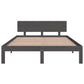 Bedframe Massief Hout Grijs 150X200 Cm 5Ft King Size