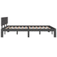 Bedframe Massief Hout Grijs 150X200 Cm 5Ft King Size