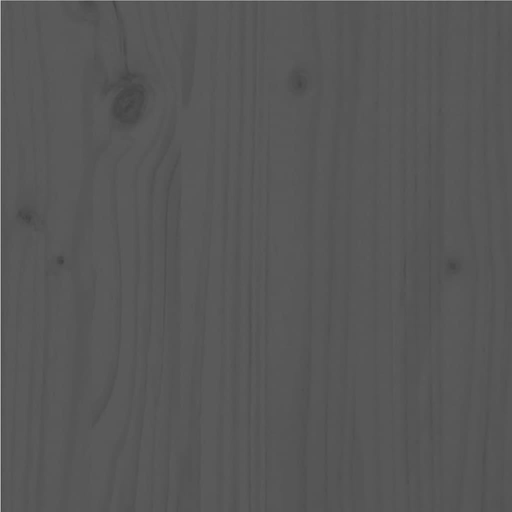 Bedframe Massief Hout Grijs 150X200 Cm 5Ft King Size