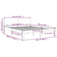 Bedframe Massief Hout Grijs 150X200 Cm 5Ft King Size