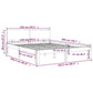 Bedframe Massief Hout Honingbruin 150X200 Cm 5Ft King Size