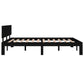 Bedframe Massief Hout Zwart 150X200 Cm 5Ft King Size