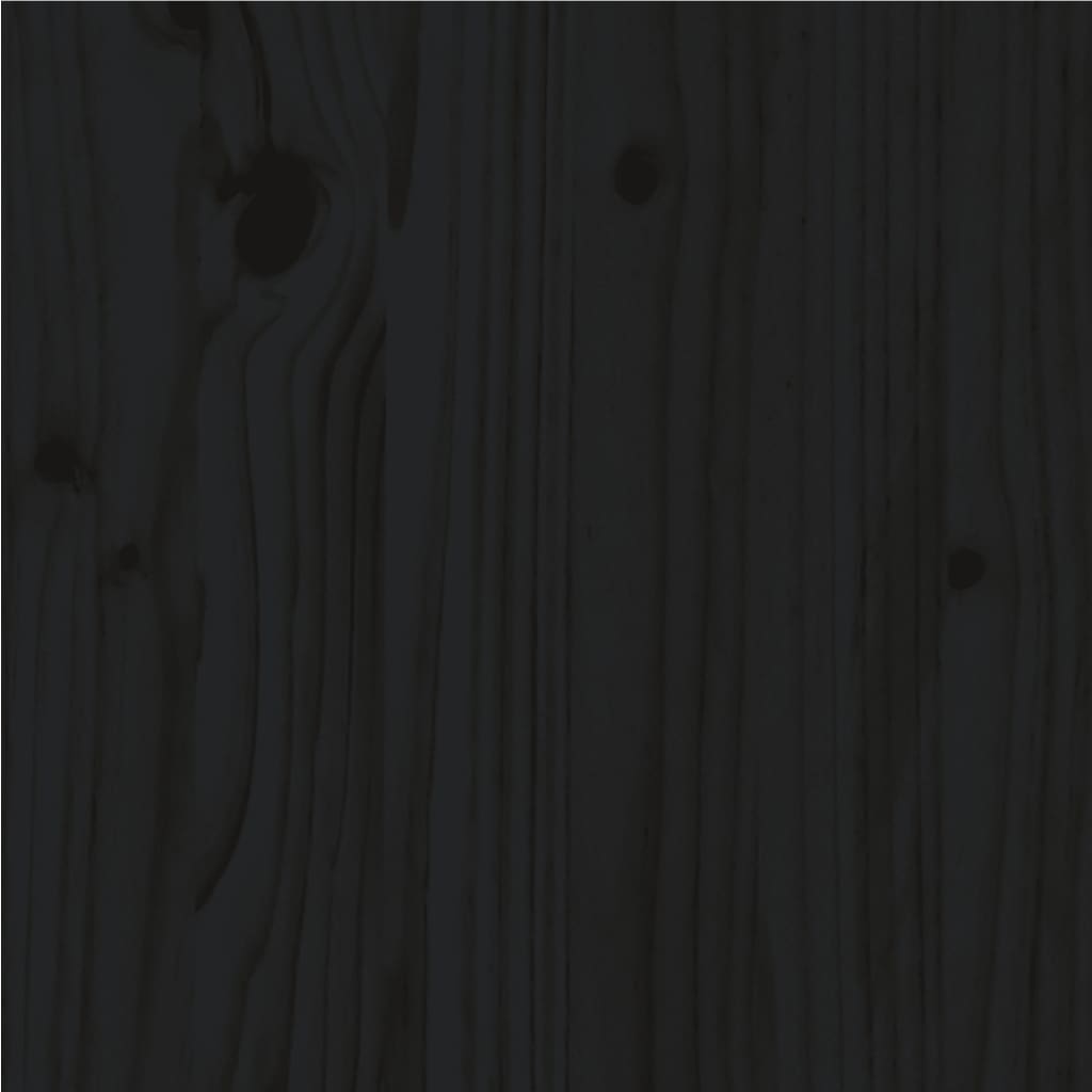 Bedframe Massief Hout Zwart 150X200 Cm 5Ft King Size