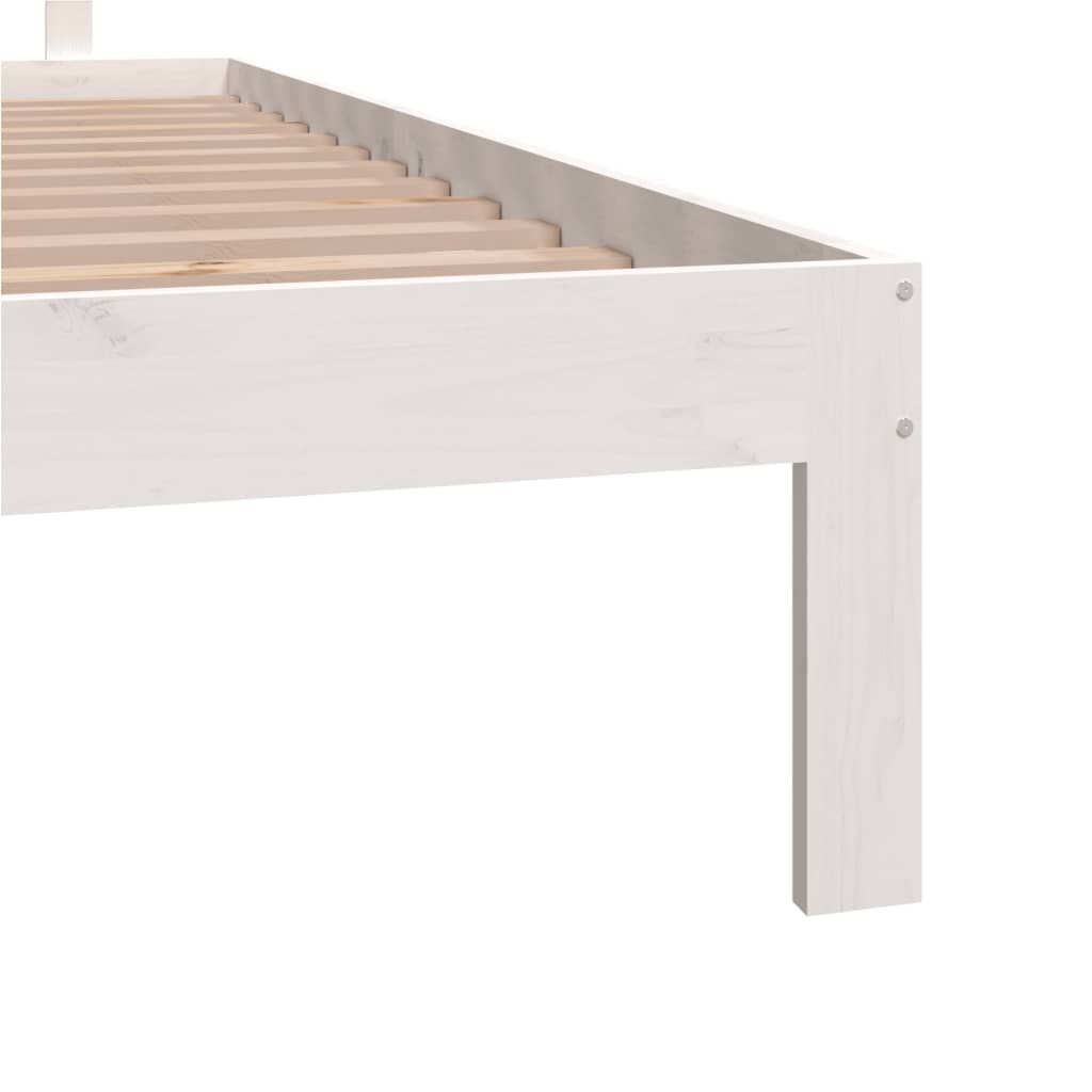 Bedframe Massief Grenenhout Wit 160X200 Cm