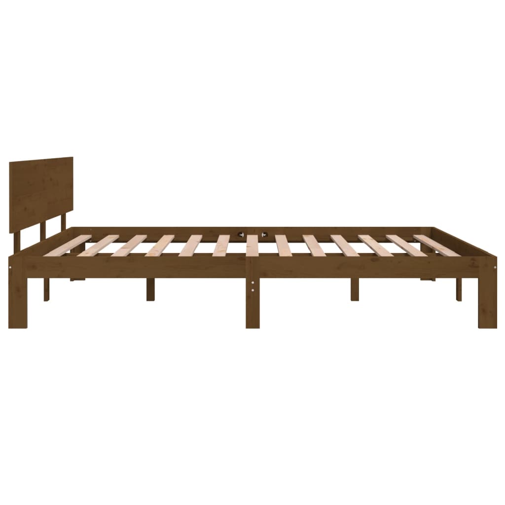 Bedframe Massief Grenenhout Honingbruin 160X200 Cm