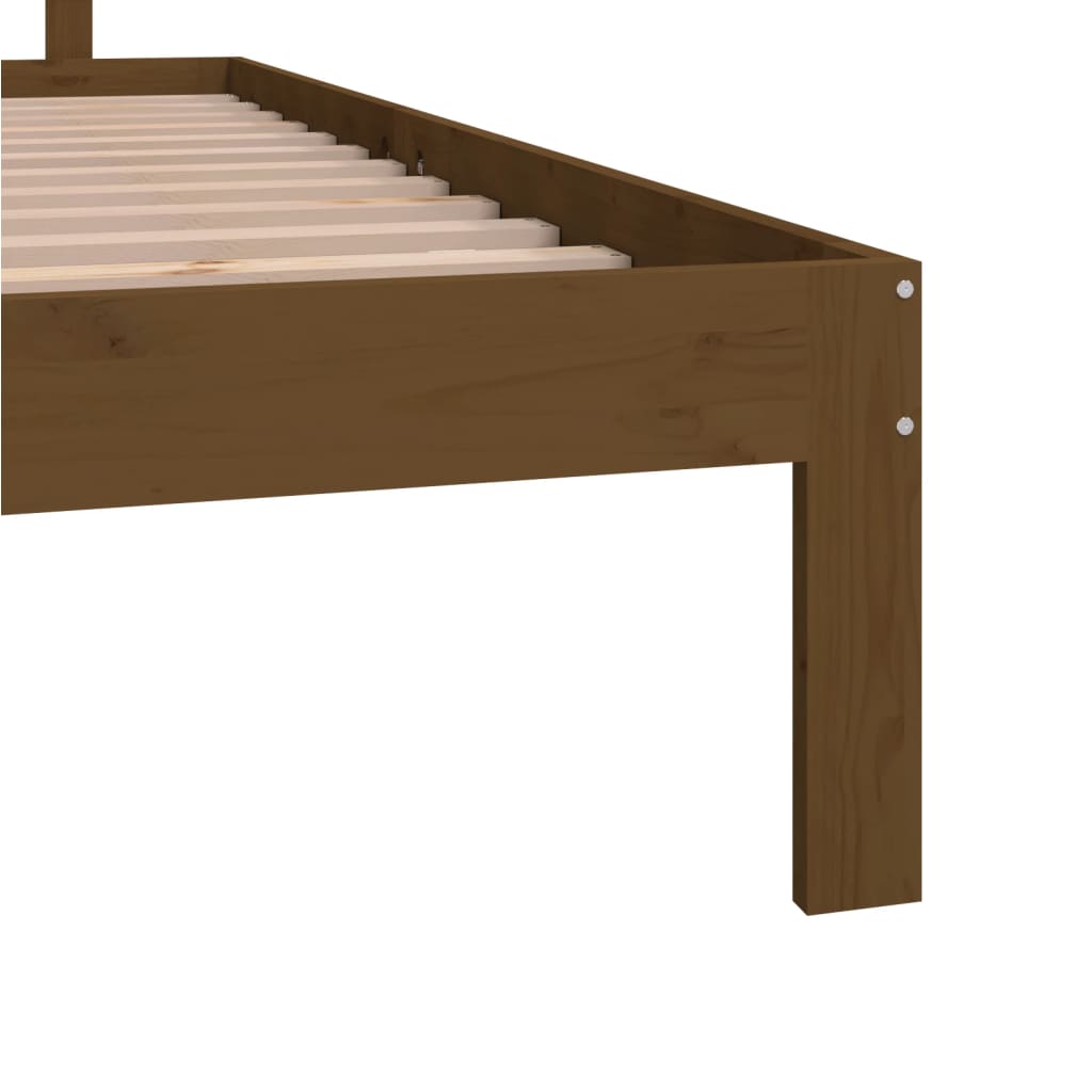 Bedframe Massief Grenenhout Honingbruin 160X200 Cm
