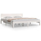 Bedframe Massief Hout Wit 180X200 Cm 6Ft Super King