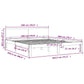 Bedframe Massief Hout Grijs 180X200 Cm 6Ft Super King