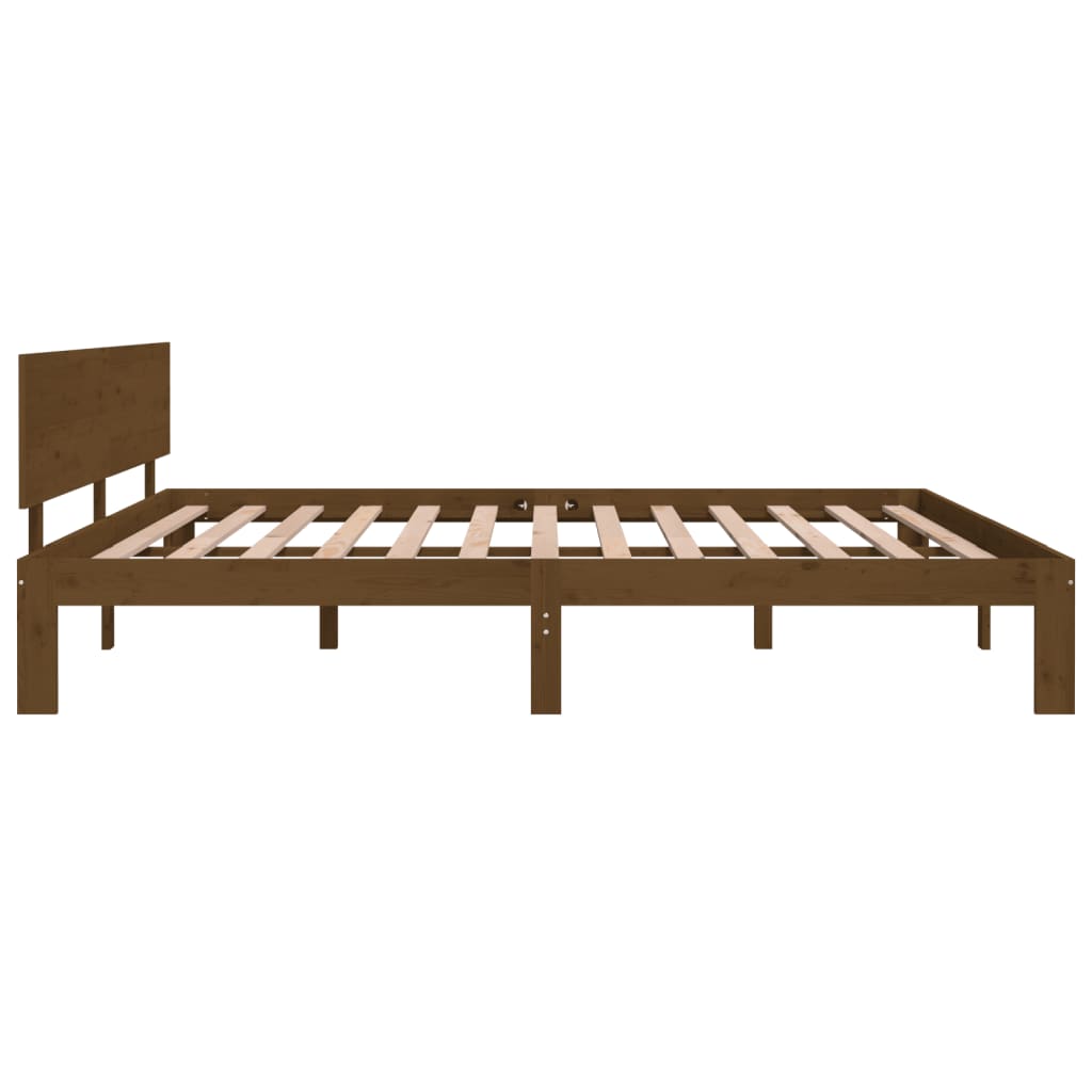 Bedframe Massief Hout Honingbruin 180X200 Cm 6Ft Super King