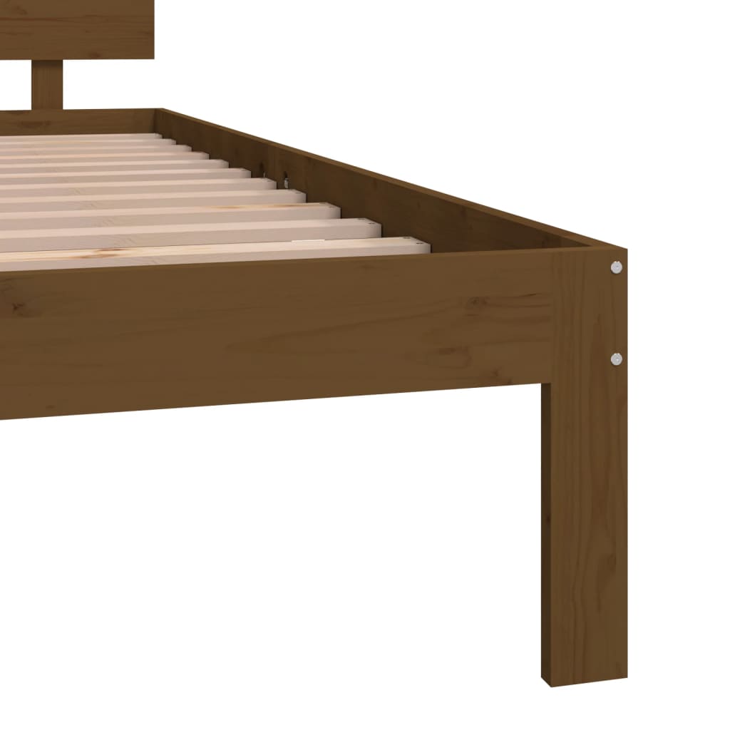Bedframe Massief Hout Honingbruin 180X200 Cm 6Ft Super King