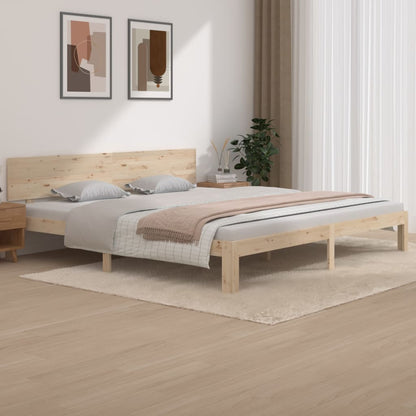 Bedframe Massief Grenenhout 200X200 Cm