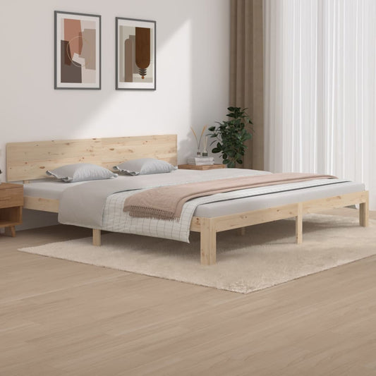 Bedframe Massief Grenenhout 200X200 Cm