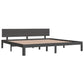 Bedframe Massief Grenenhout Grijs 200X200 Cm